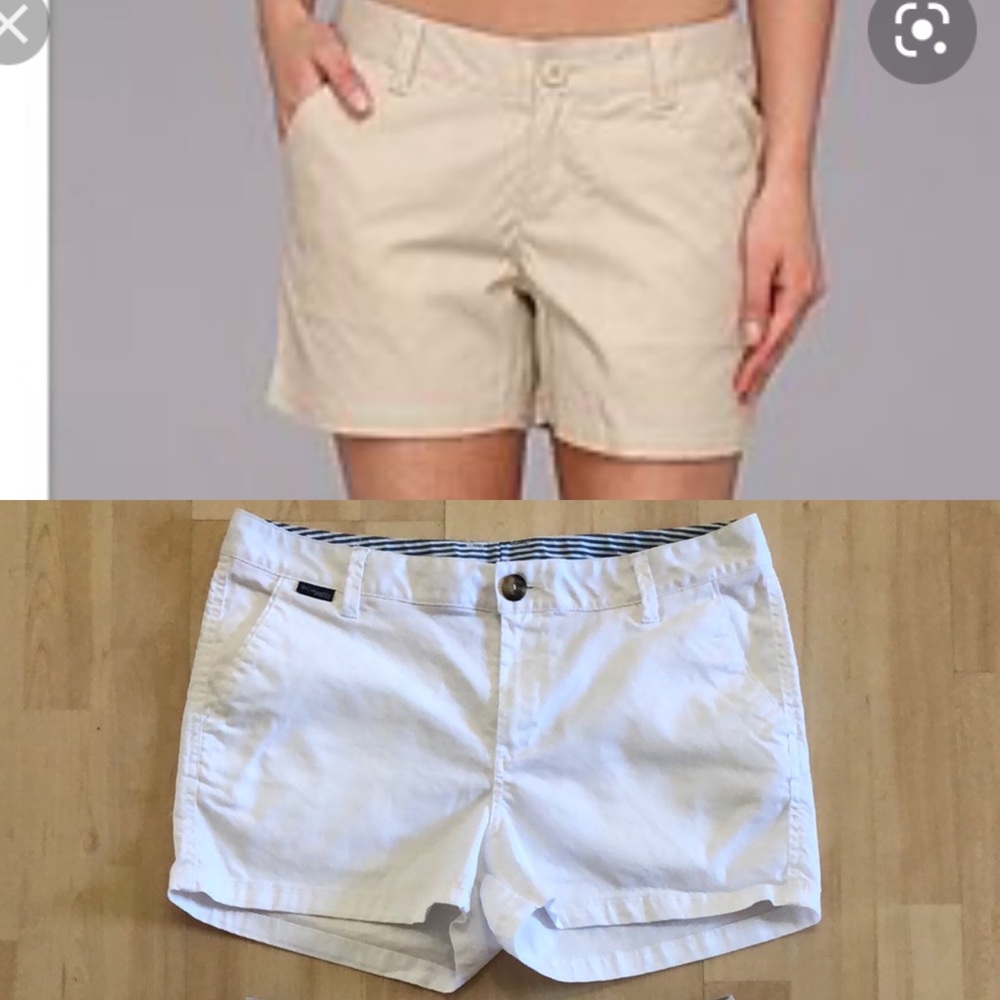 White and tan set of Columbia shorts, EUC!